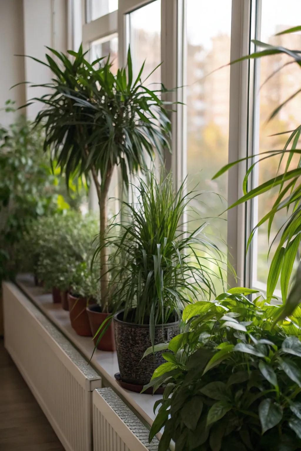 Plants fashion a natural barrier that elevates privacy.