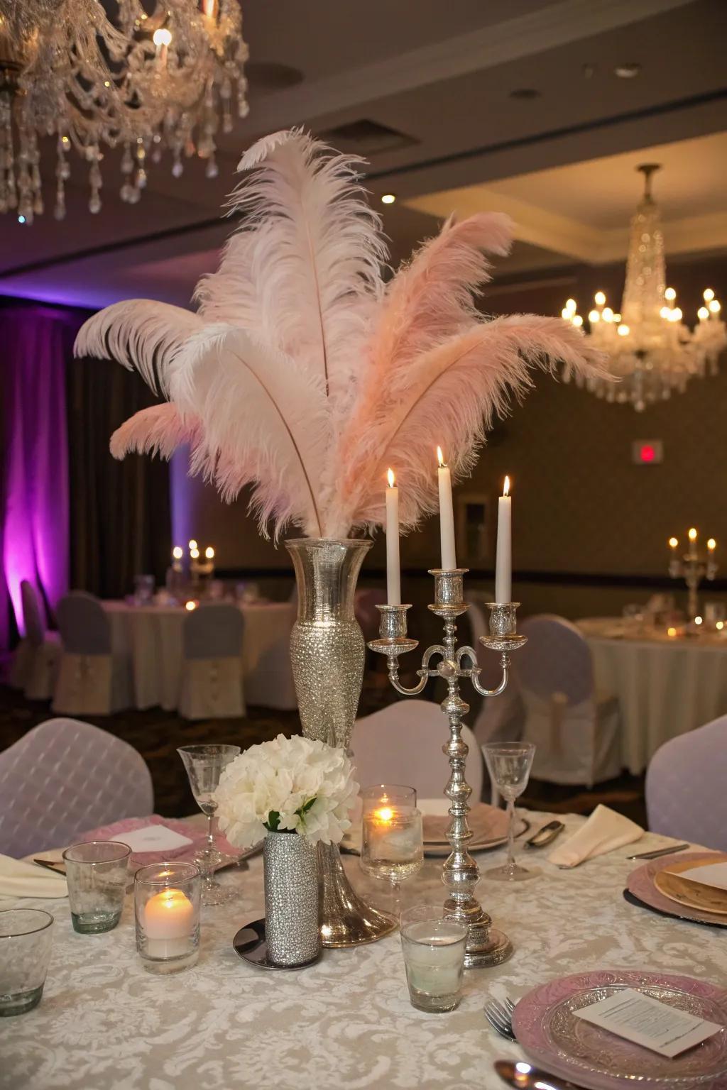 Plumes inject grandeur and polish into any prom theme.