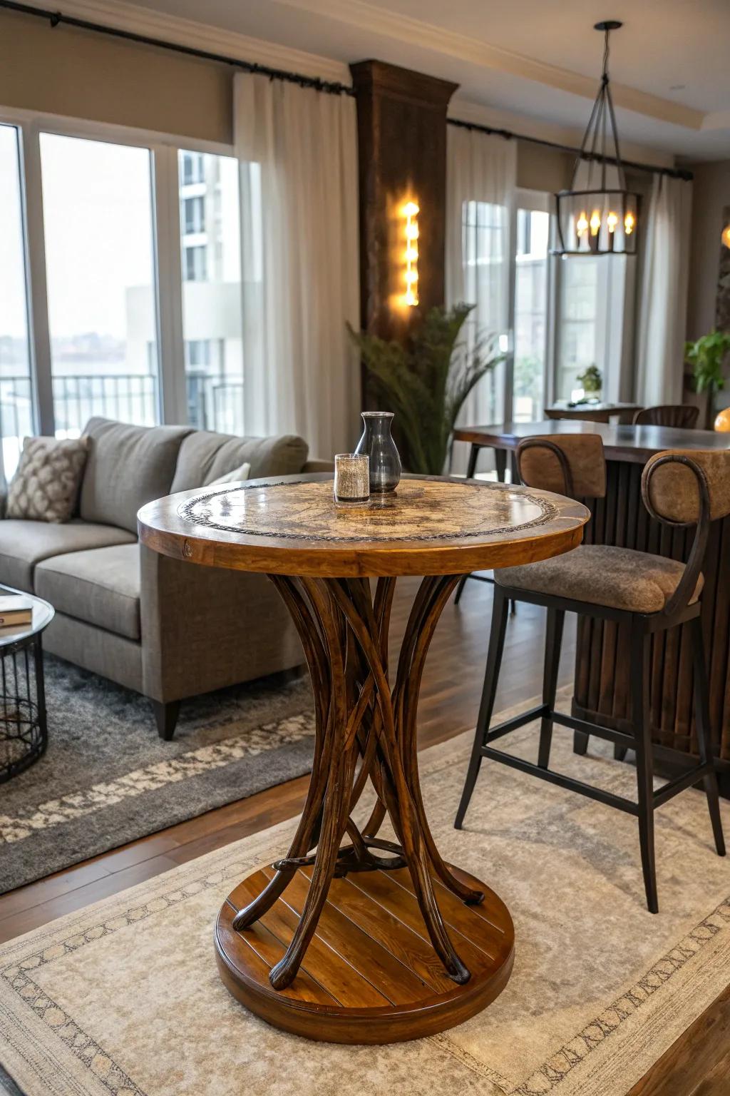 Unleash your imagination with bespoke standing-height table designs.