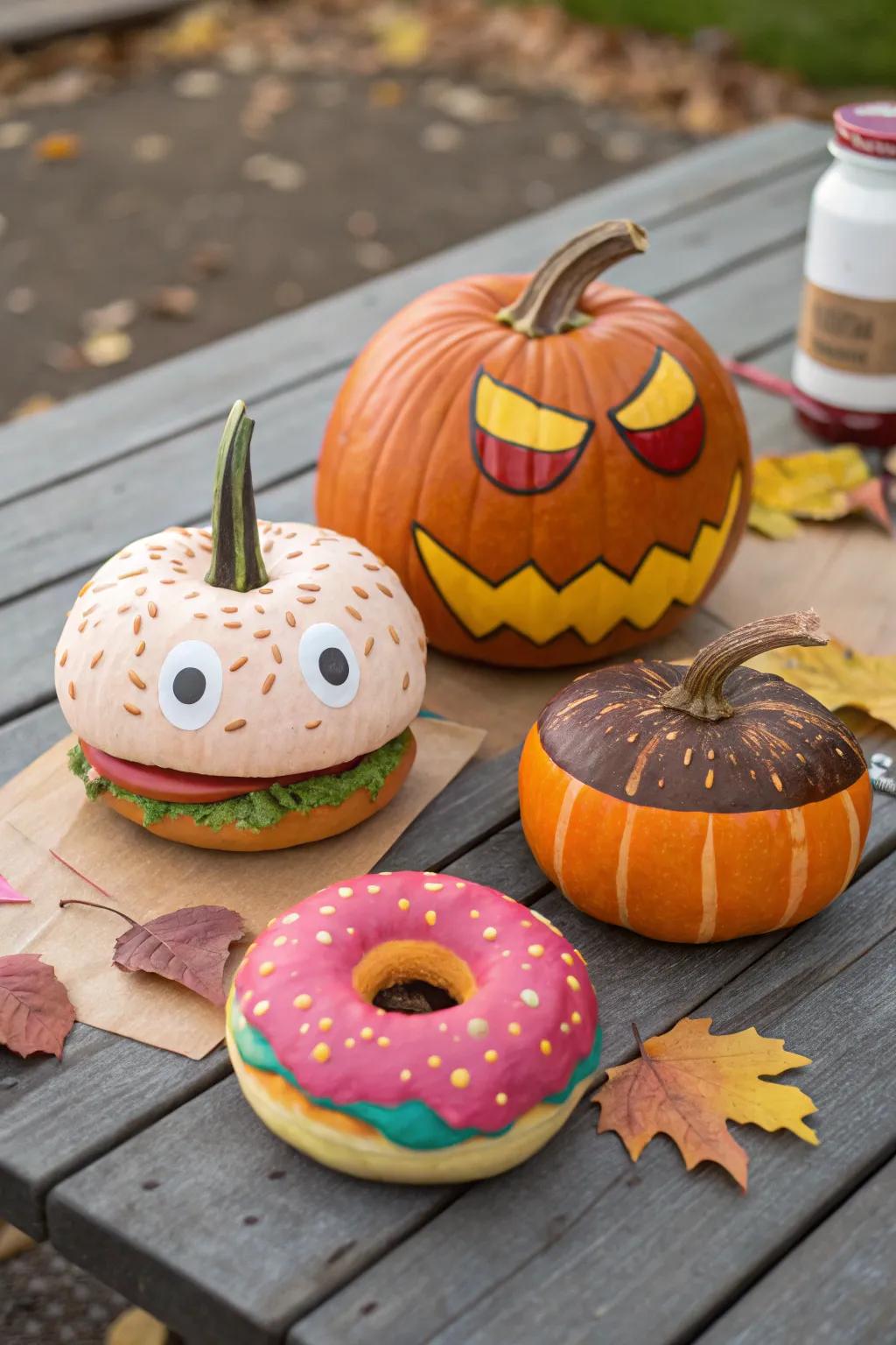 Delight with pumpkins disguised as your cherished foods.