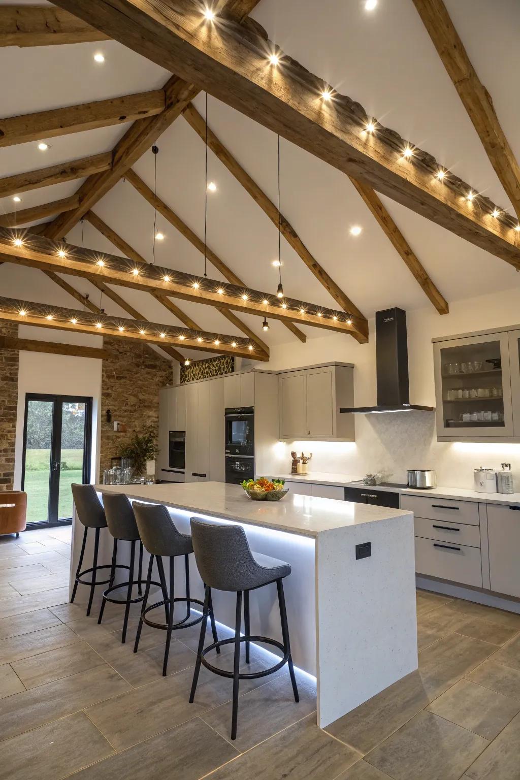 Highlight your structure with LED ribbons.