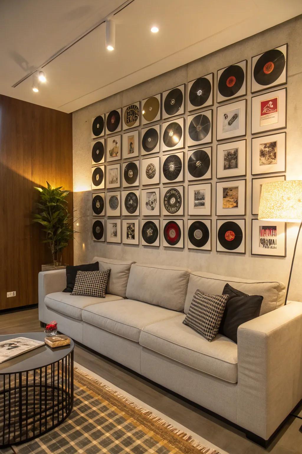 Grid-style displays turn your record collection into an art piece.