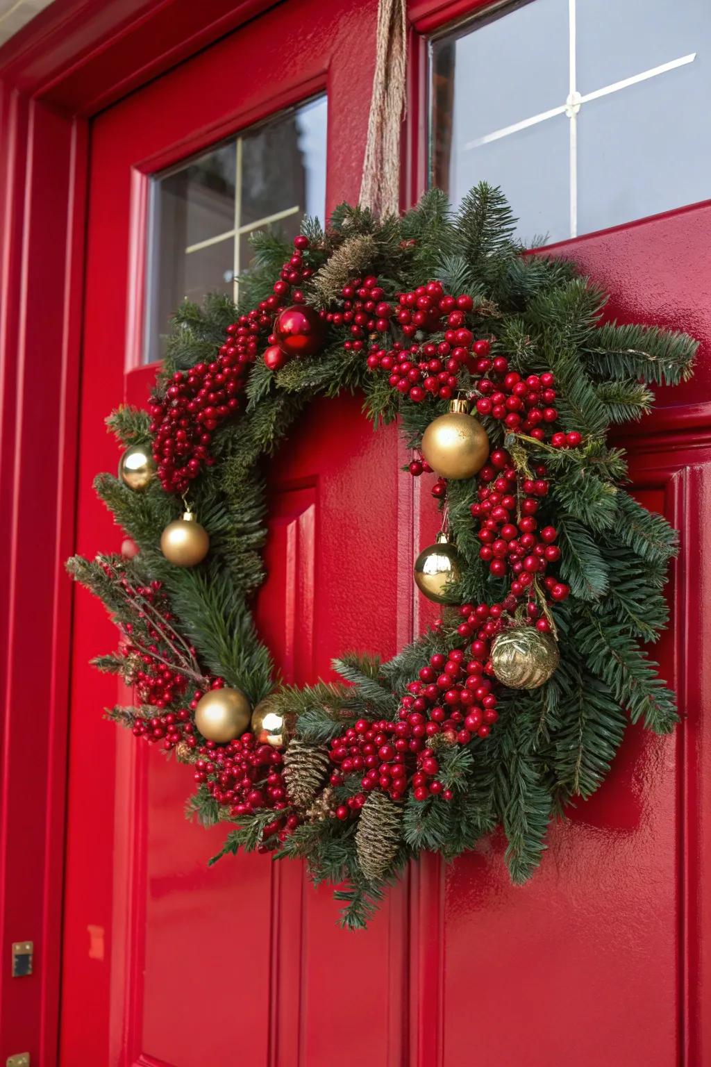 Dynamic and cheerful featuring drupes and baubles.