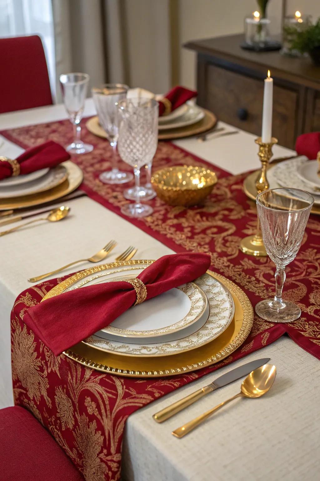 An elegant table setting enhances the dining experience.