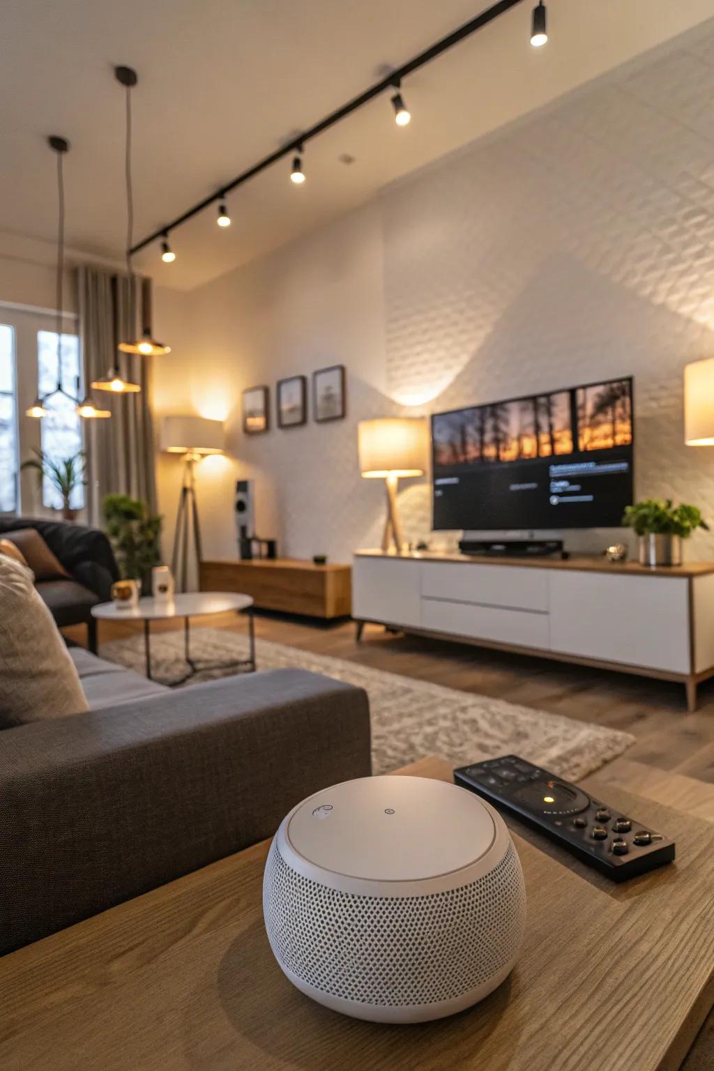 A home using technology for ease and security.