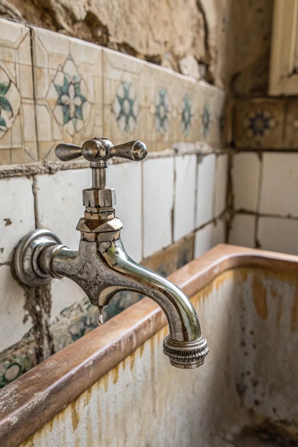 Classic outlet spigots evoke a feeling of history and charm.