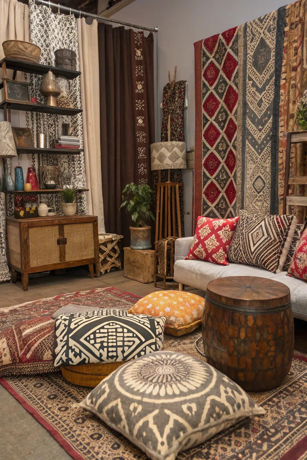 Diverse decor with blended designs develops a tailored space.