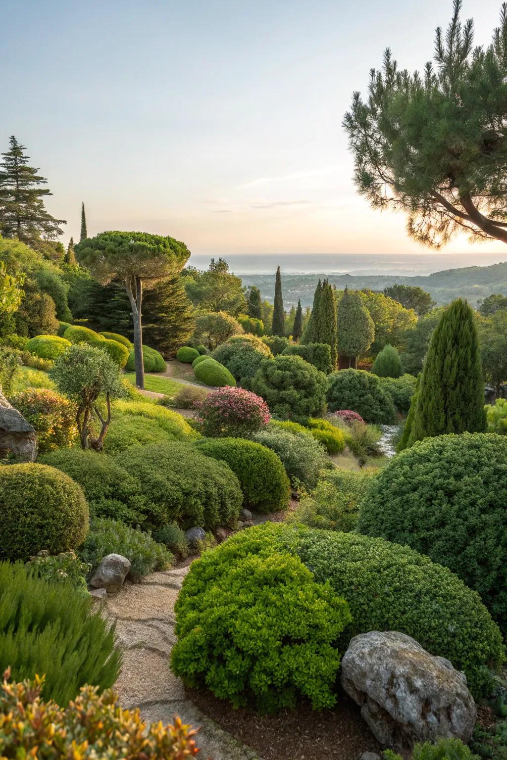 A vibrant garden filled with rich vegetation.