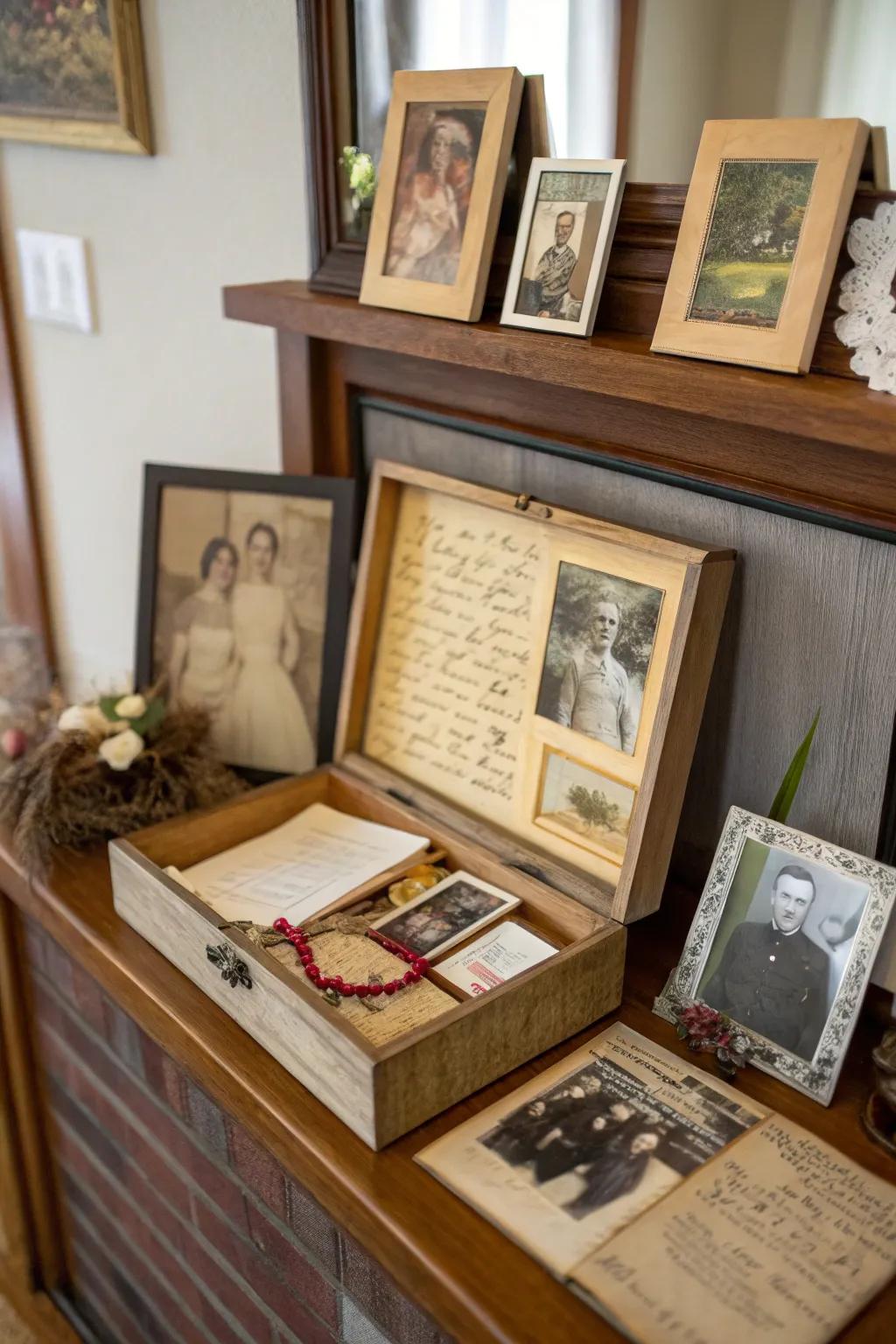 An ancestry keepsake box telling a history of your roots.