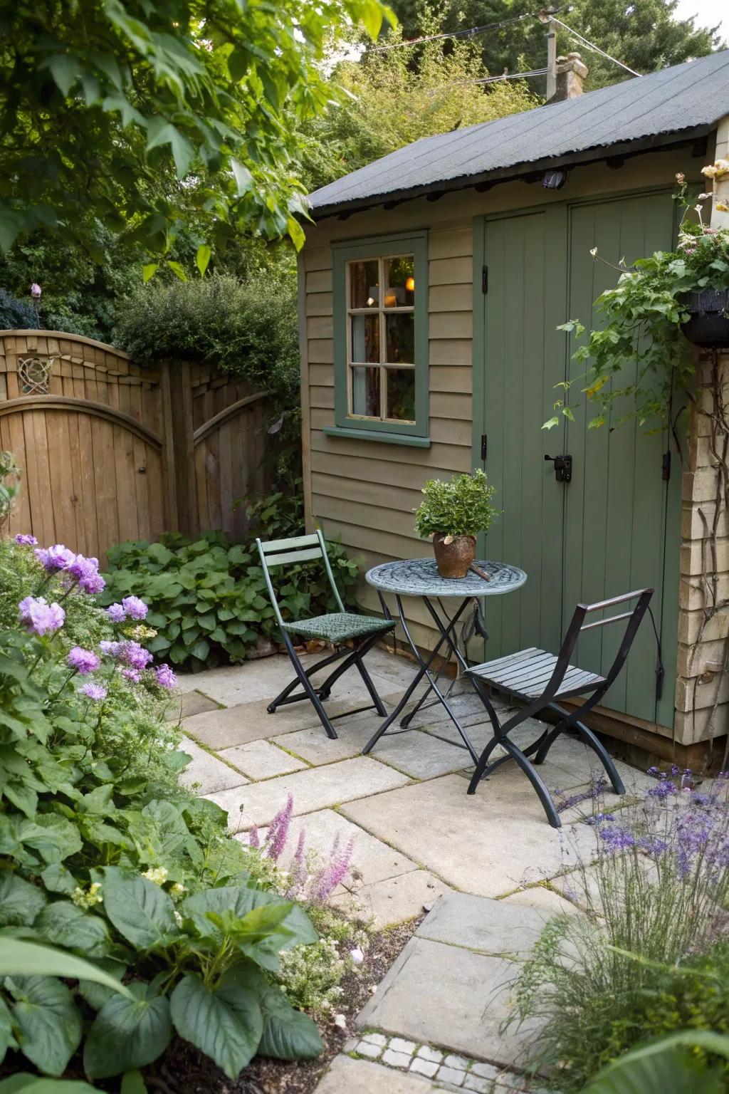 An outdoor spot contributes a practical extension to your garden structure.