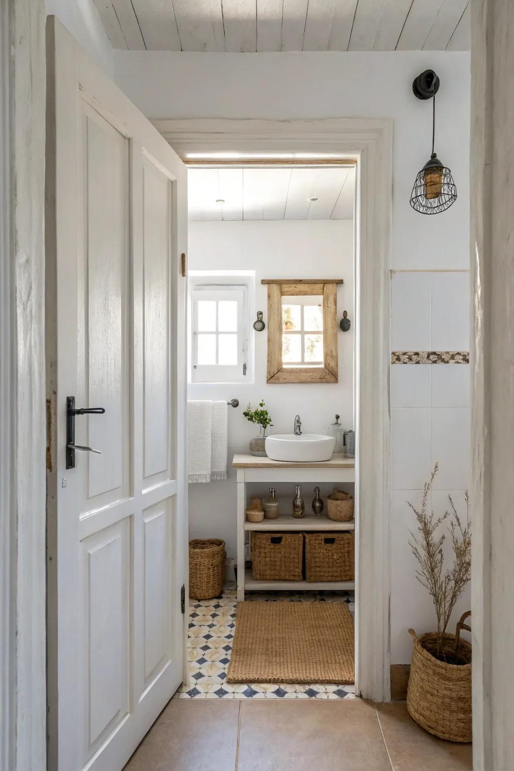 Minimalist doors complement clean, modern spaces.
