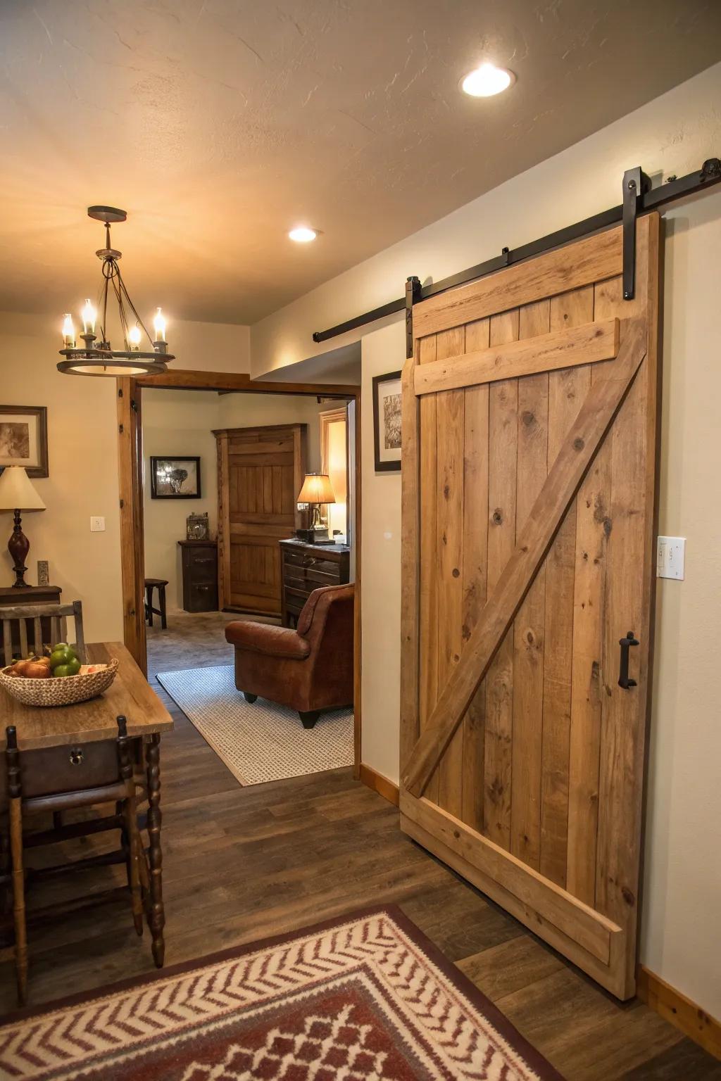 Sliding panels offer both style and space efficiency.