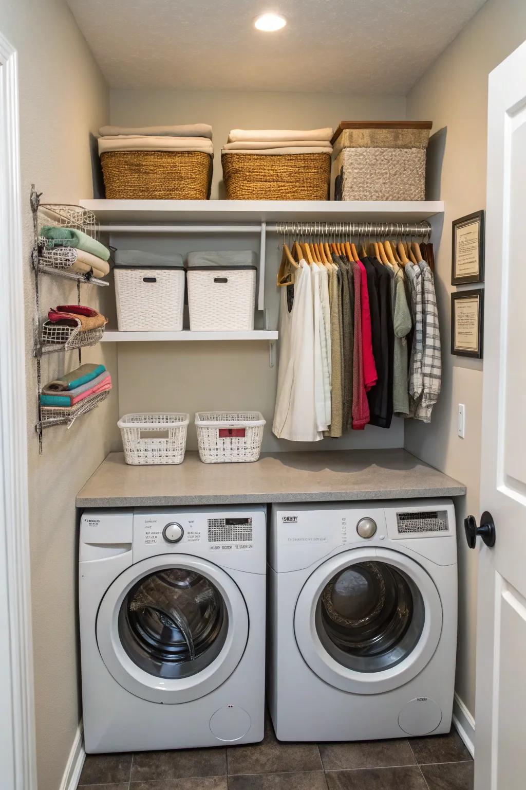 Enhance functionality with a versatile folding station.