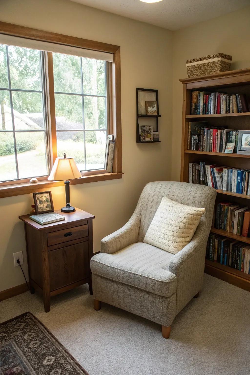A cozy seating area ideal for relaxation or informal meetings.