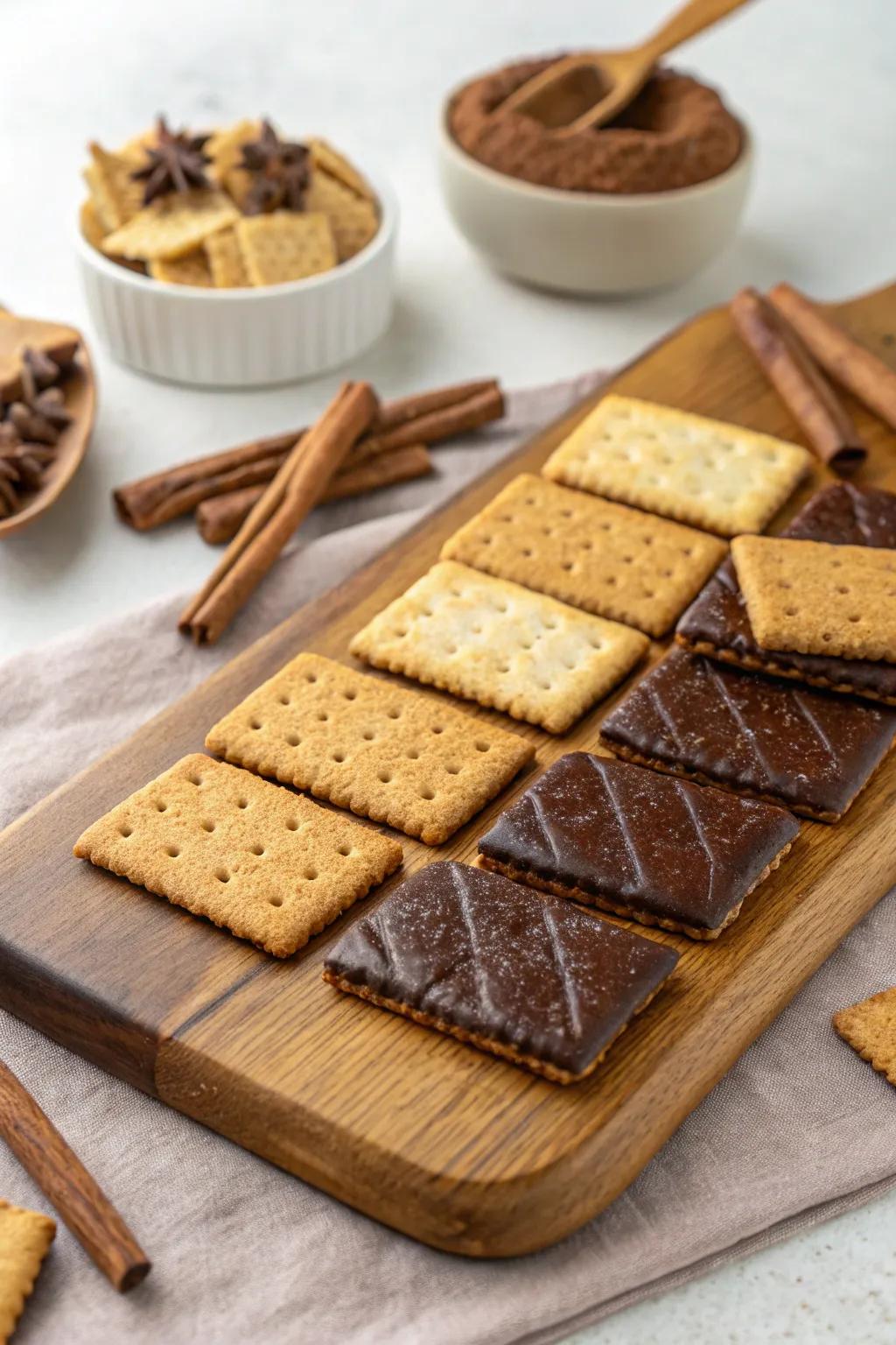 Top-quality crackers bring exciting new flavors to your s'mores bar.
