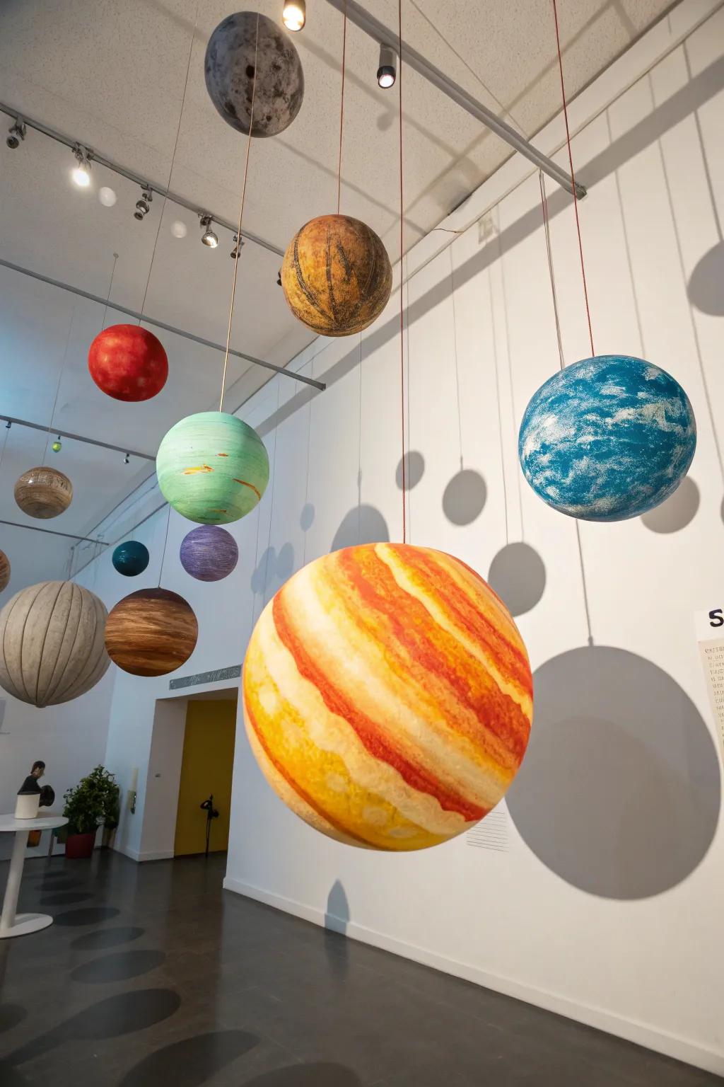Hosting the orbital system inside through planet-themed displays.