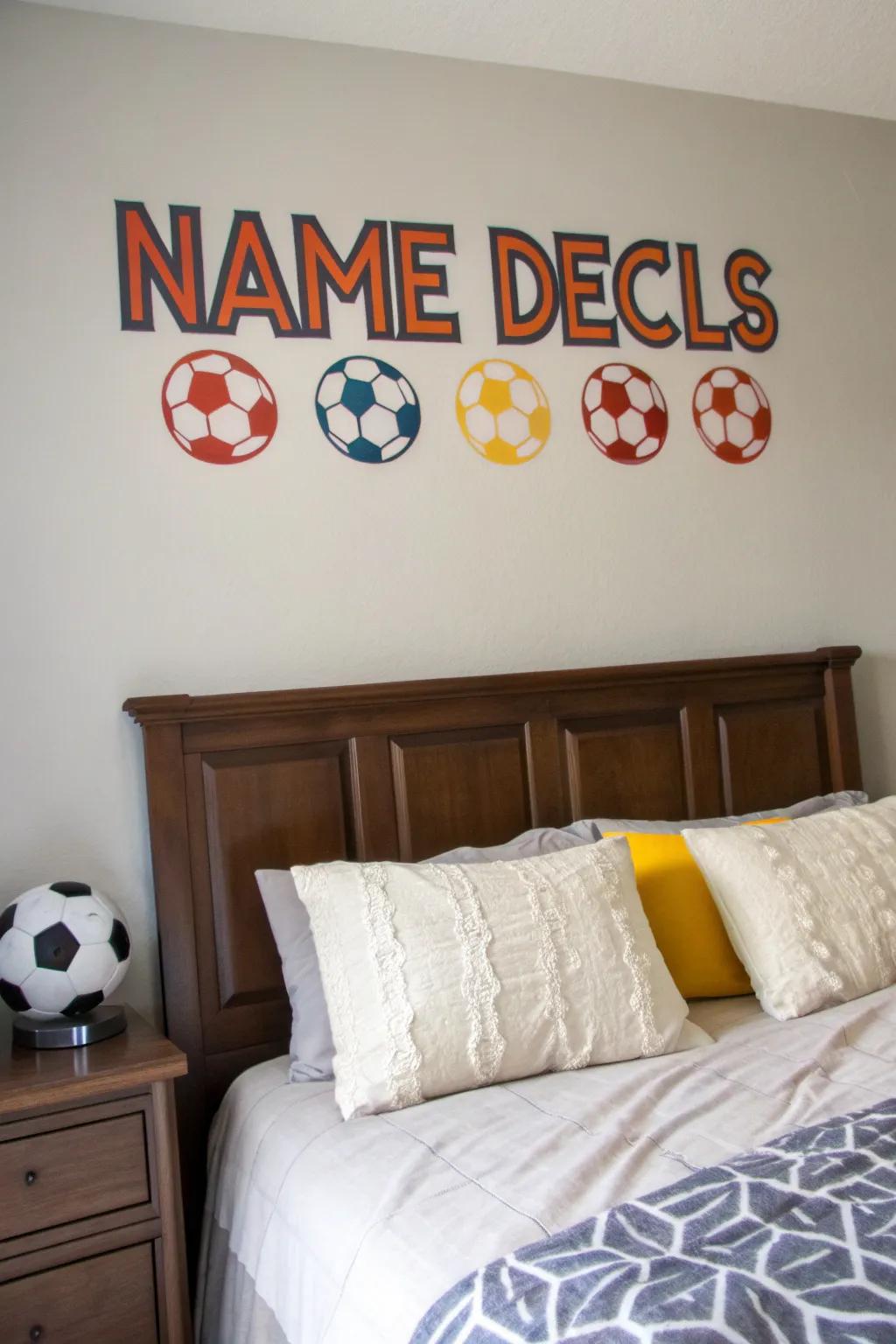 Personalize with bespoke name adhesions.