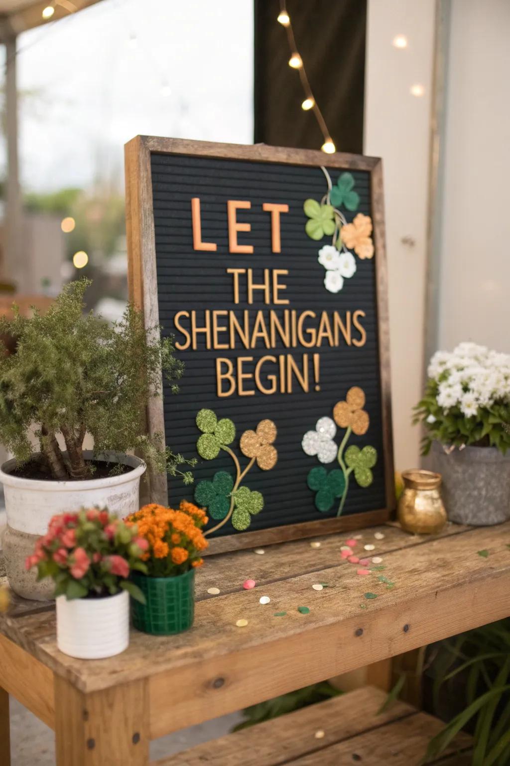A lively invitation to start the St. Patrick's Day festivities.