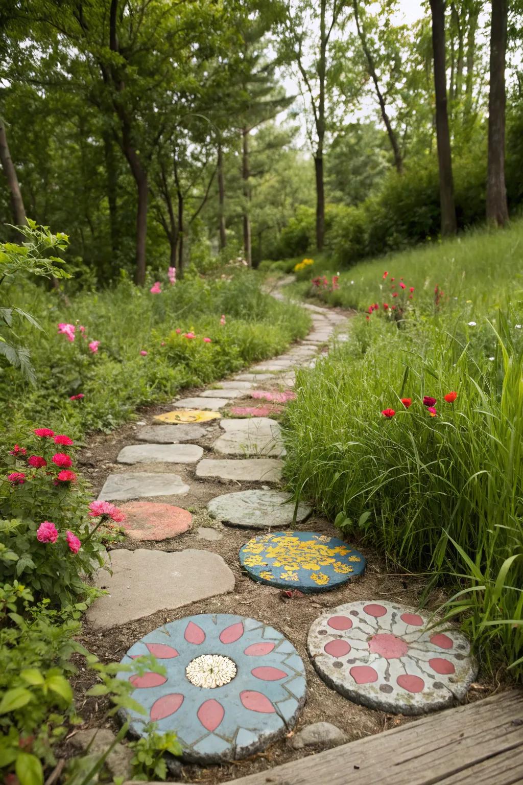 Walkway rocks add a fun and useful part to your sidewalk area.