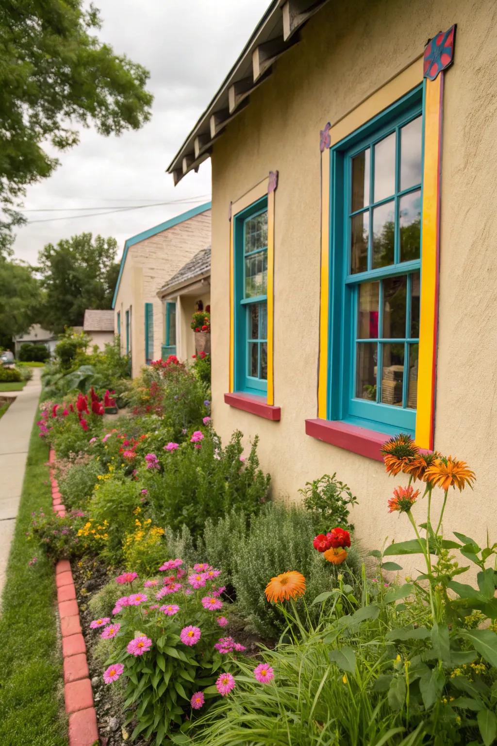 Colorful surrounds add a spirited touch to this vibrant home.