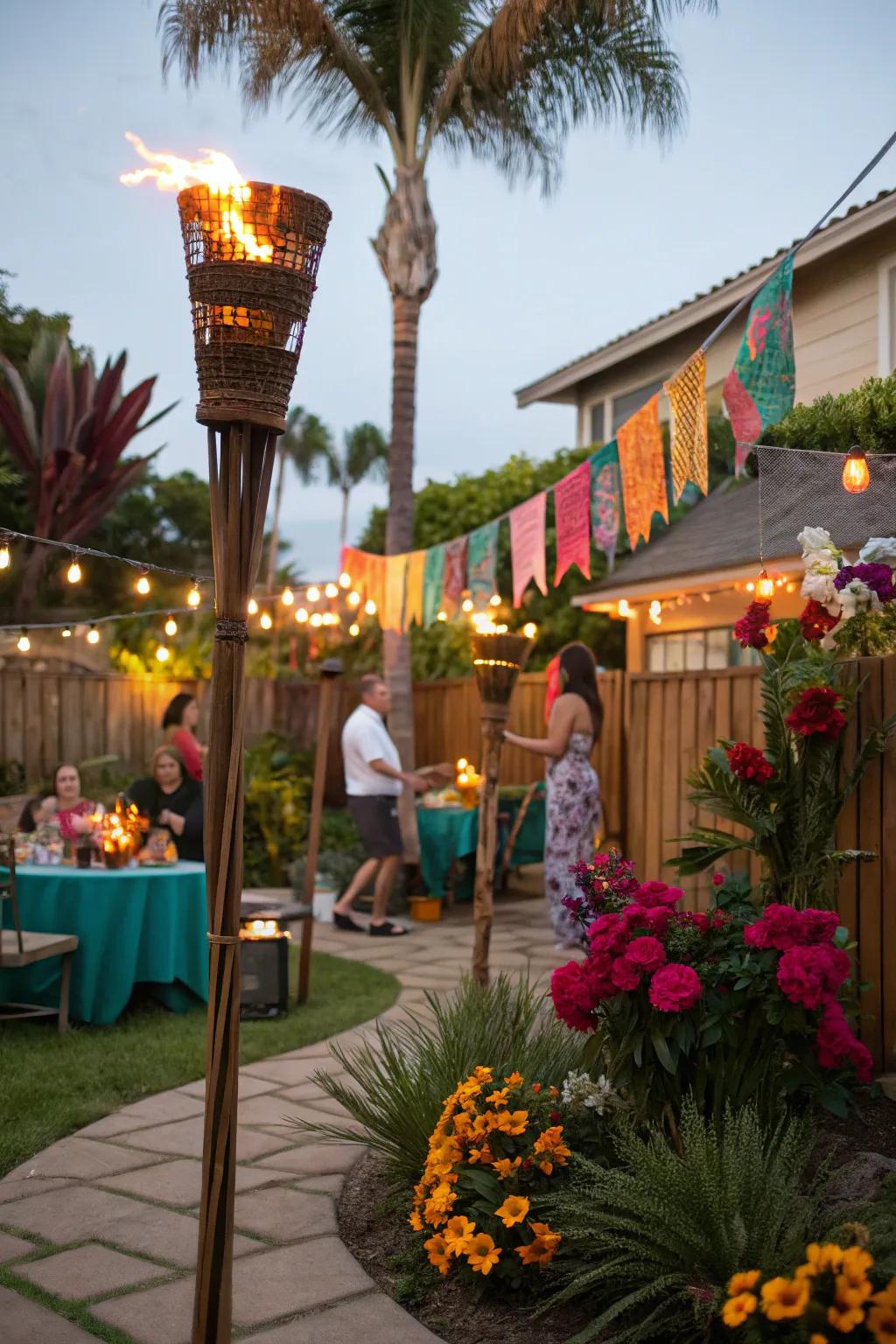 Whisk your invitees to the tropics via lively decorations and the alluring aura of an island-themed festivity.