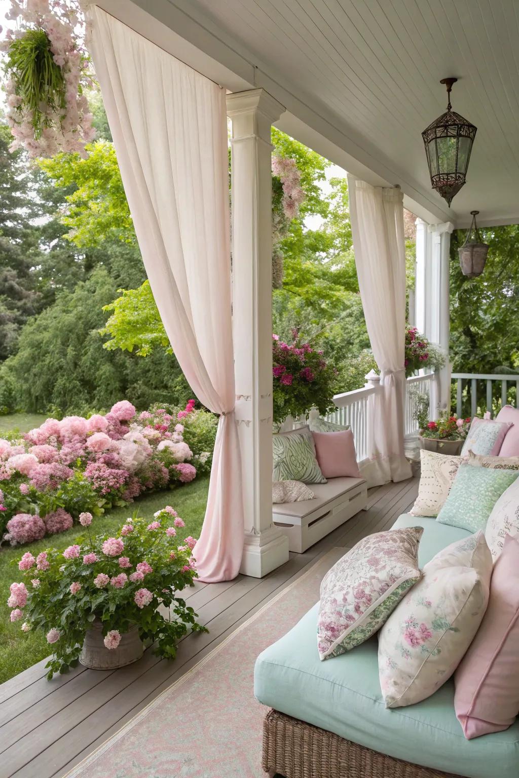 A soft color palette creates a serene and cohesive look.