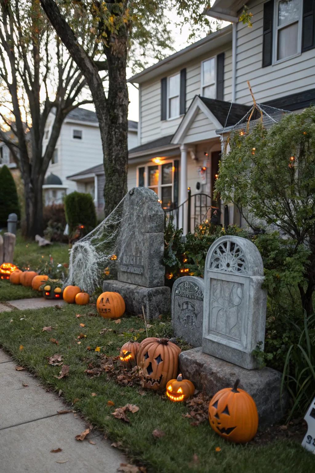 Multiple gravestones construct an absorbing graveyard consequence.