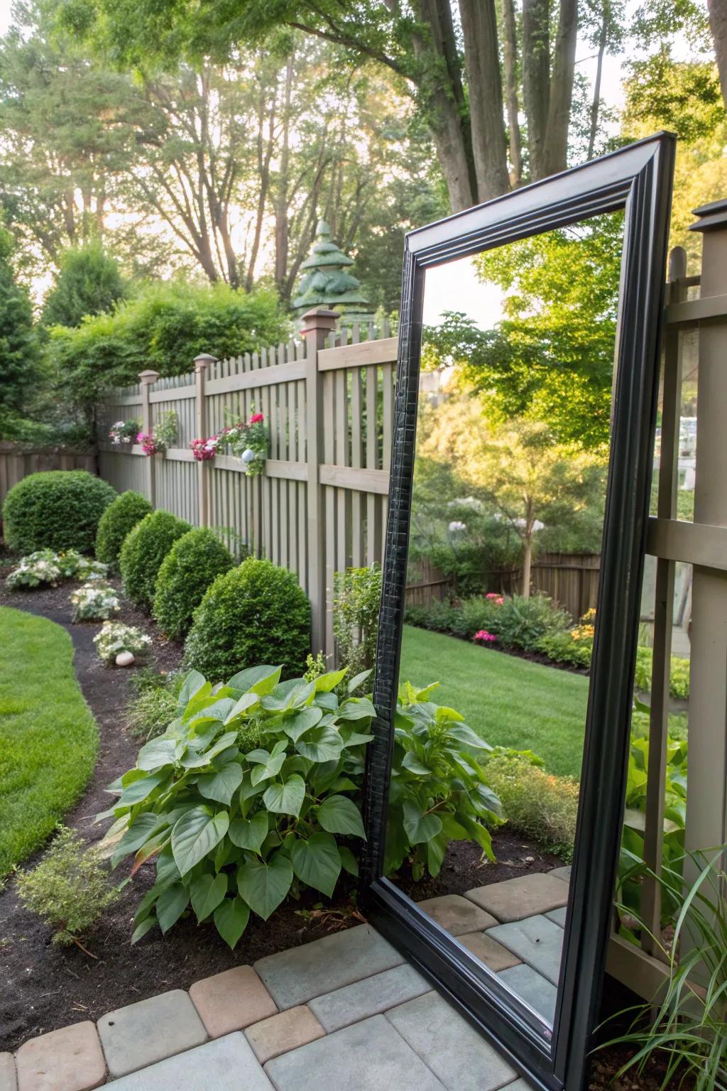 Amplify your greenery with carefully placed mirrors.