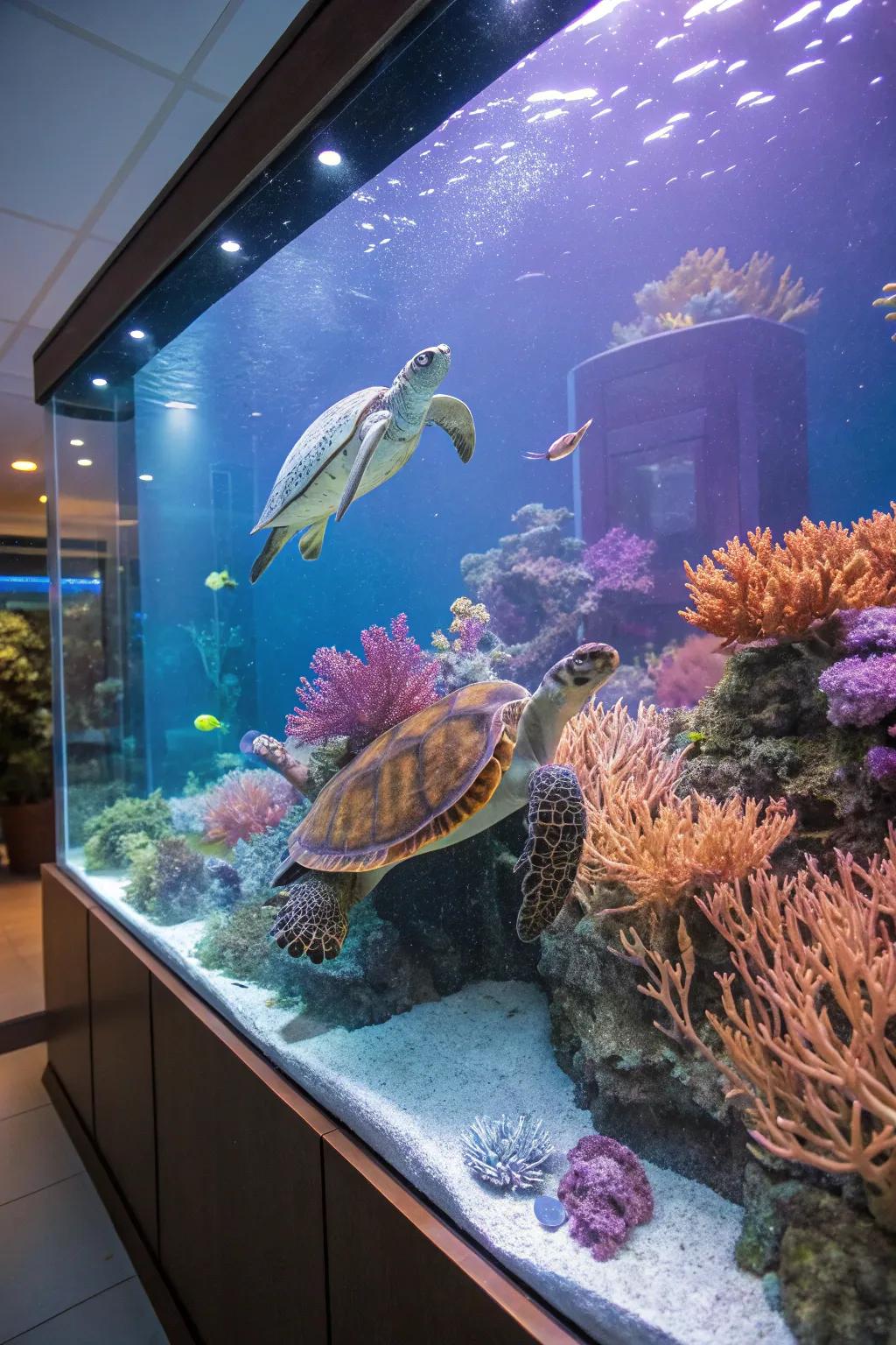 Coral ornaments bring striking bursts of color to your turtle's tank.