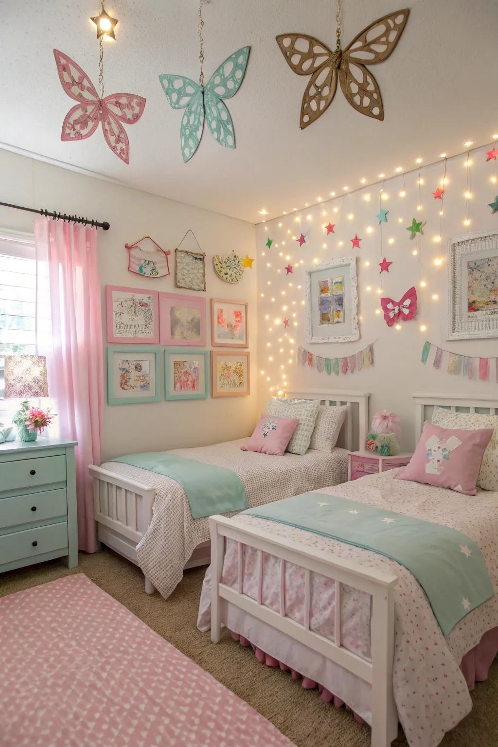 Themed accents bring a delightful and consistent touch to the setting.