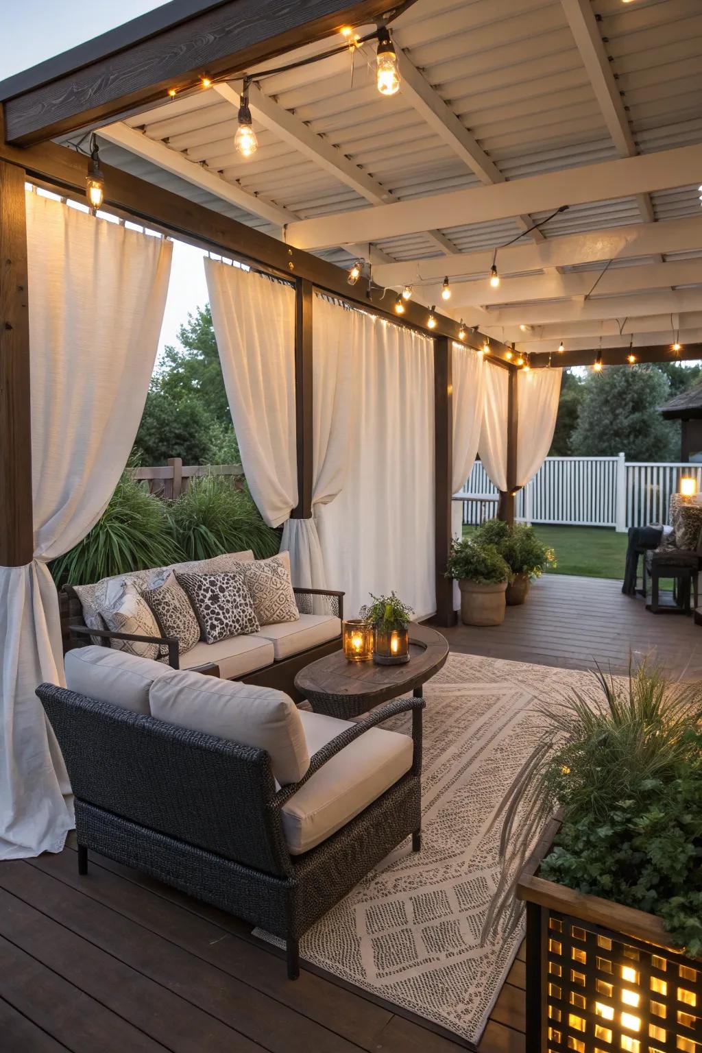 Revel in privacy with chic screens.