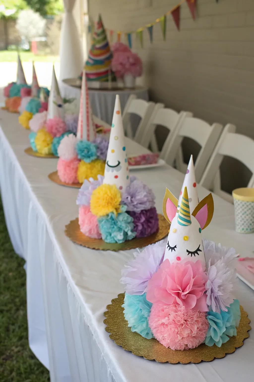 Charming unicorn focal points fashioned from economical provisions.