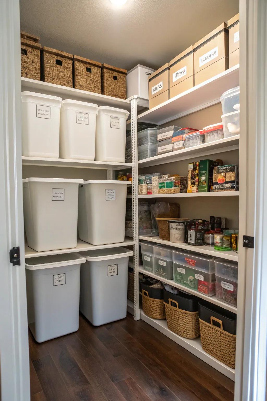 Using both high and low spaces ensures that no area is wasted.