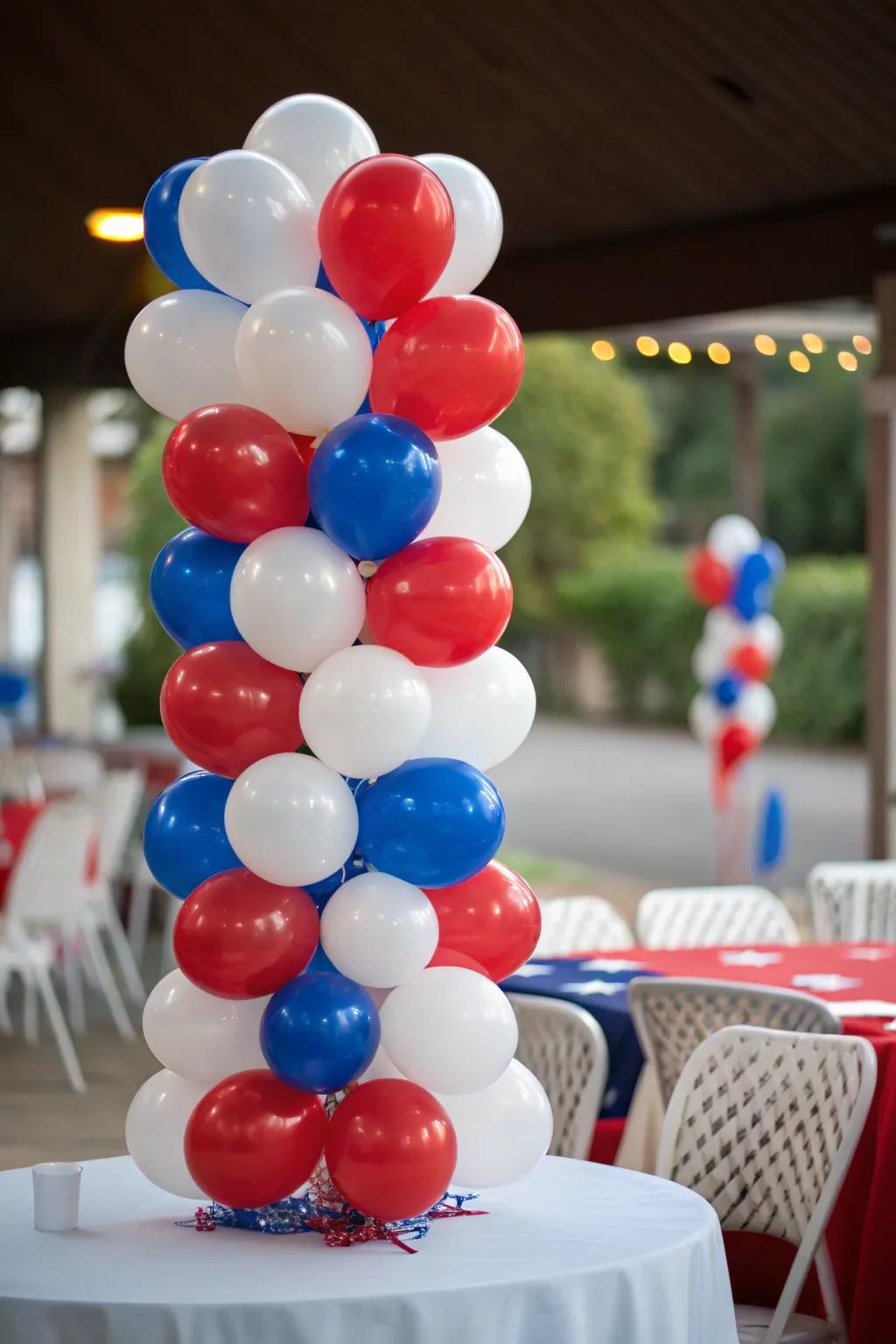A vibrant balloon presentation injecting a joyous mood.