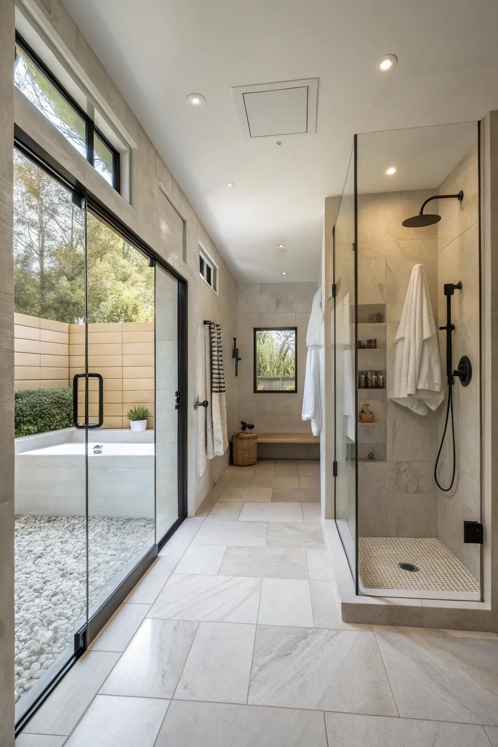 Ample space enables comfortable movement.