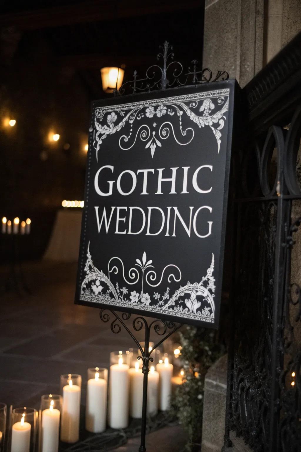Gothic-themed displays introduce an element of drama and class.