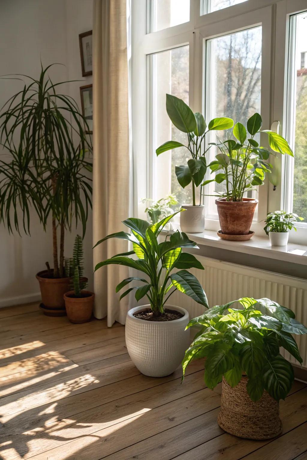Plants act as stunning natural seclusion displays.