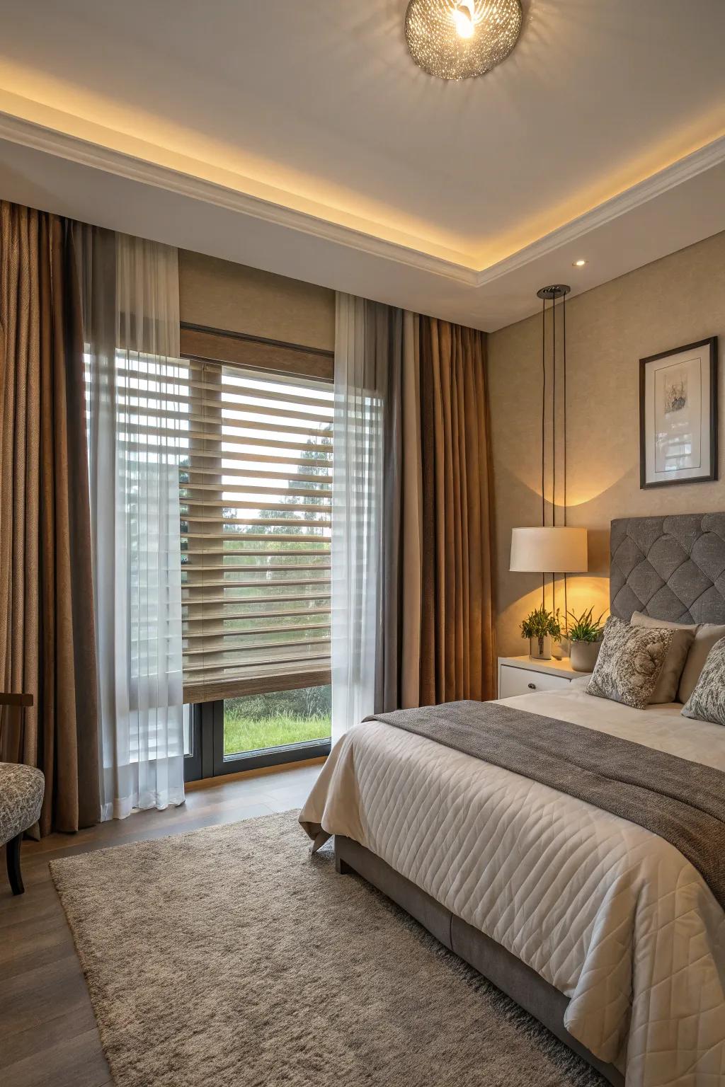 Blend shades and panels for a layered, adaptable style.