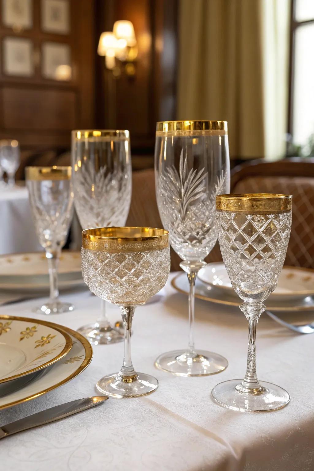 Lovely drinkware boosts the classiness of your table.
