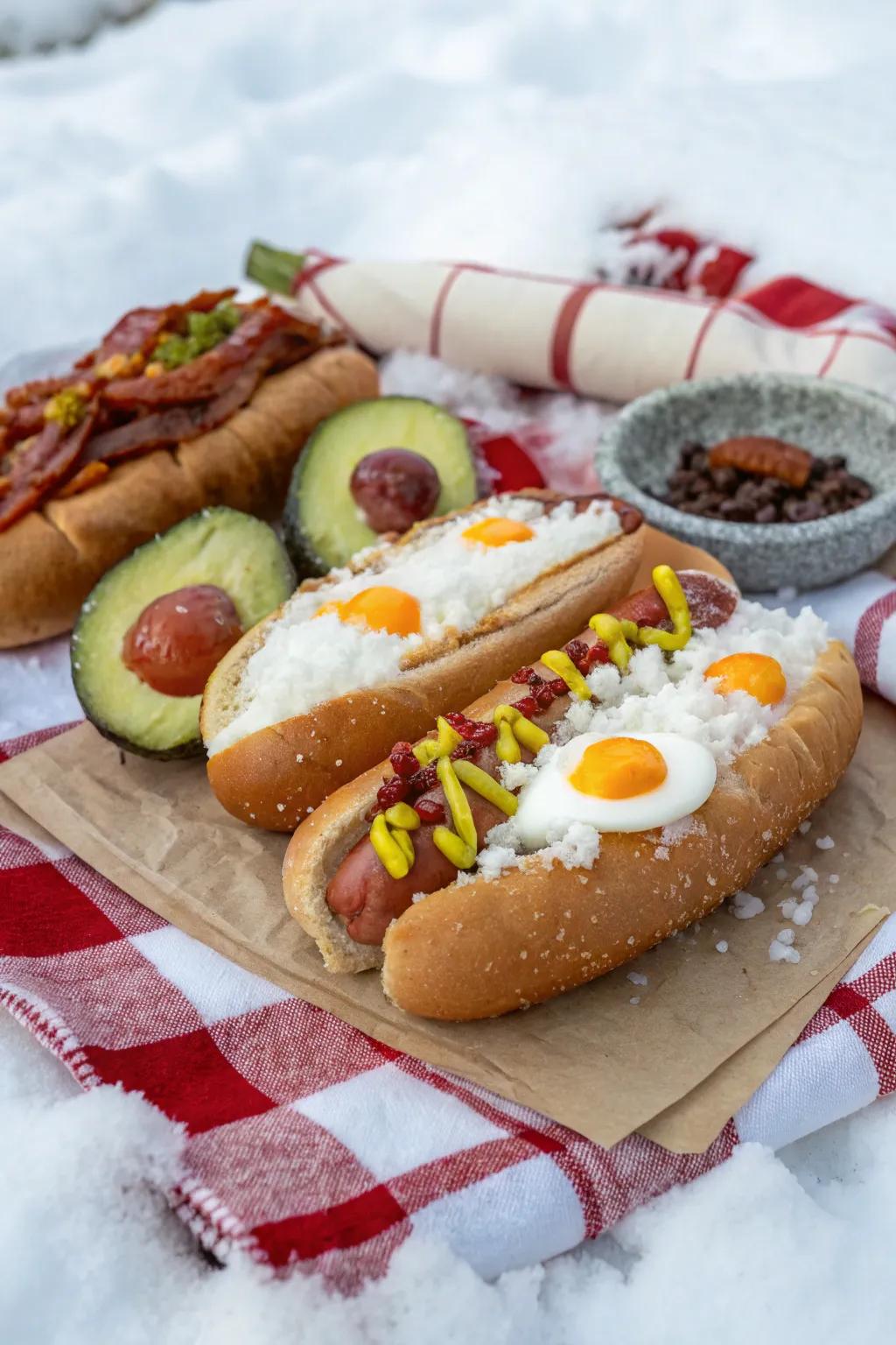 Elevated hot dogs bring a fun twist to any picnic.