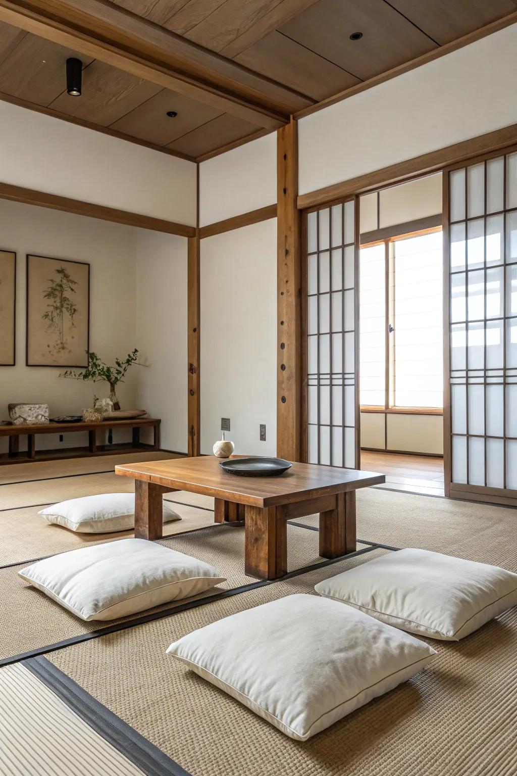Minimalist furnishings amplify the tranquil vibe.