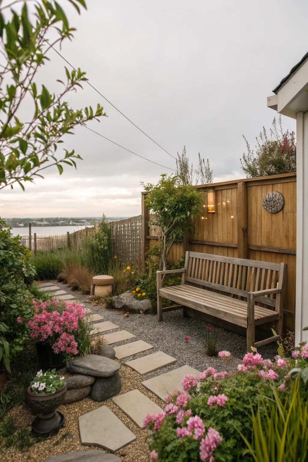 A serene contemplation corner for unwinding and reflection.