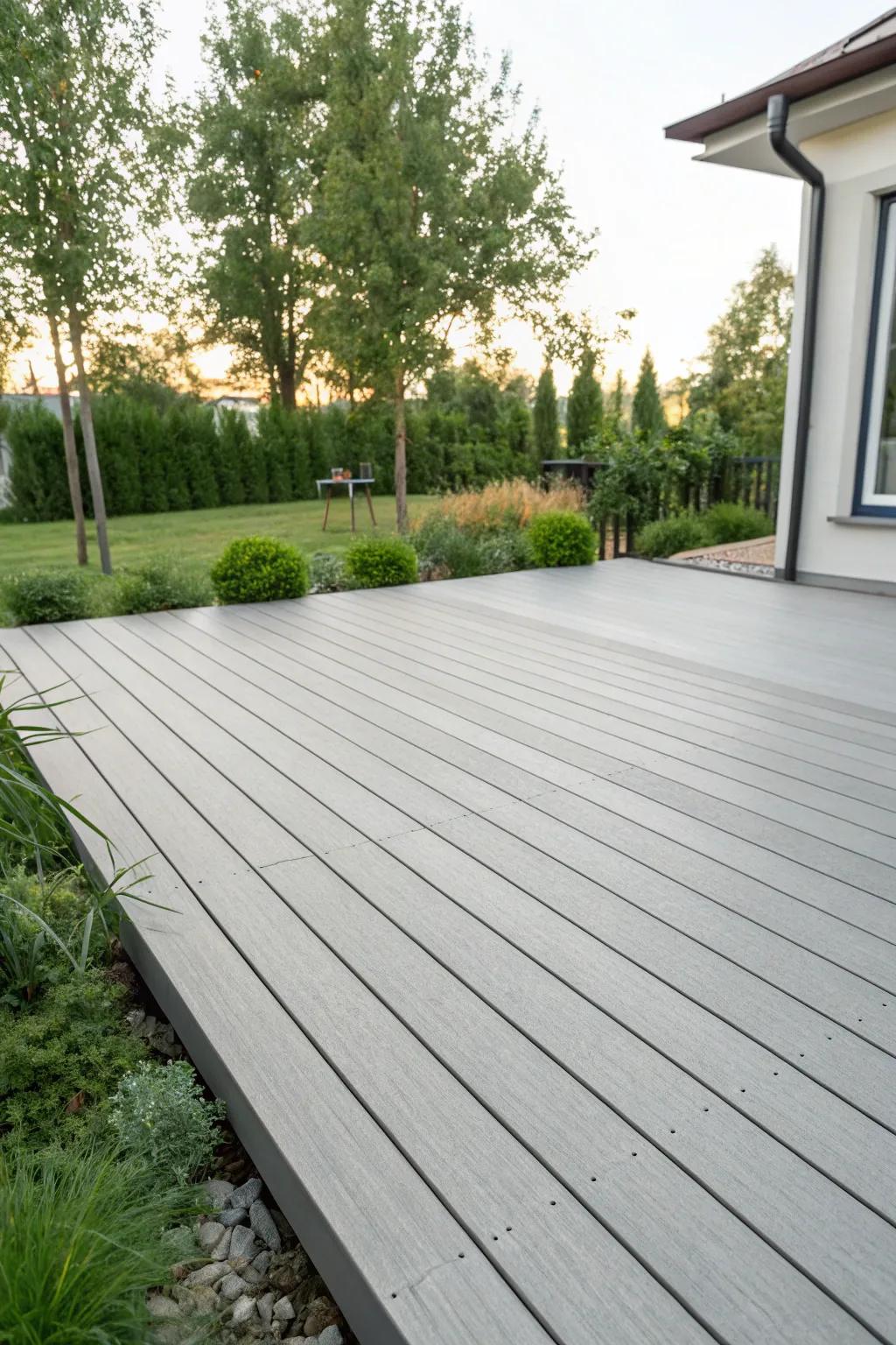 An eco-conscious deck that offers both sustainability and durability.
