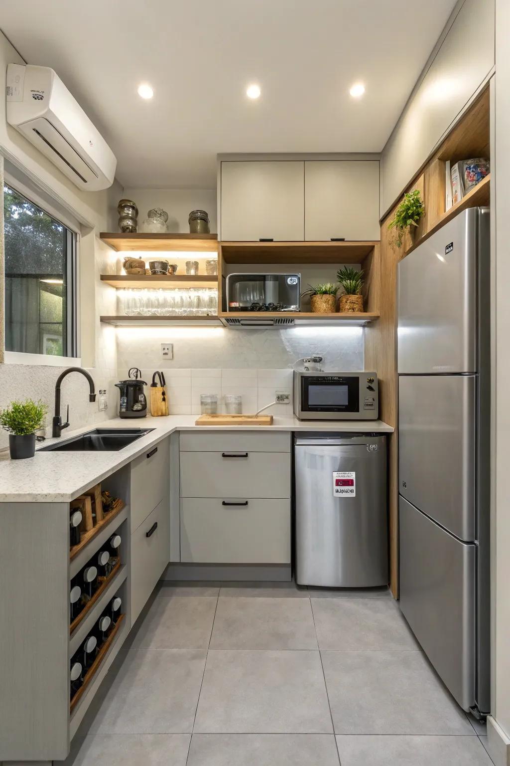 A well-designed streamlined cooking area is vital in maximizing small ADU spaces.