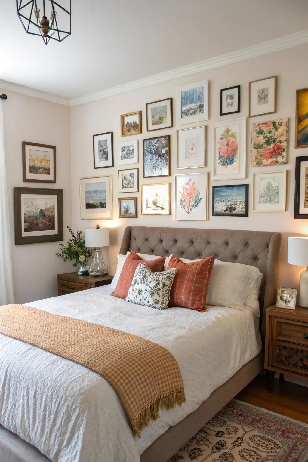 Generate visual intrigue by varying art dimensions.