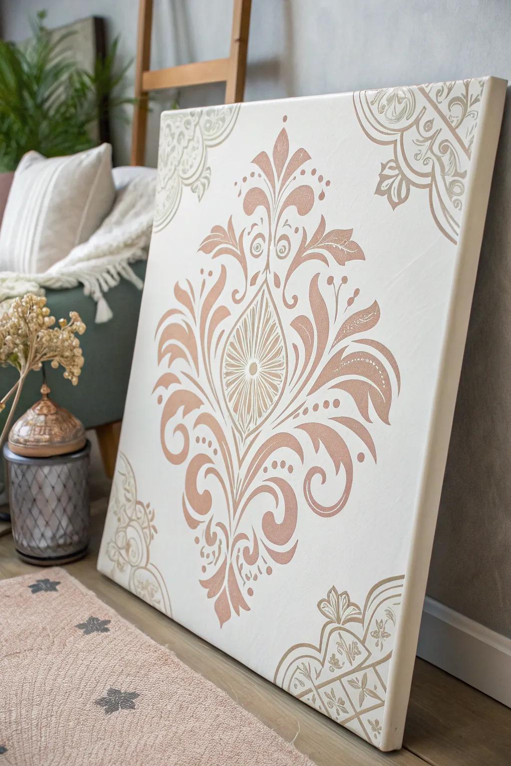 Introduce depth and sophistication to your art with stenciled designs.
