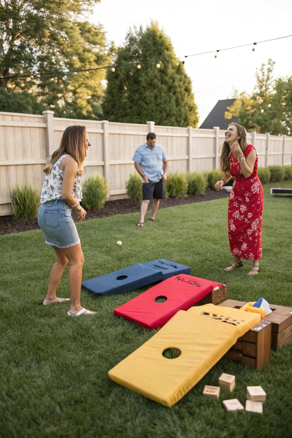 Outdoor games provide enjoyment and interaction for guests spanning all age ranges.