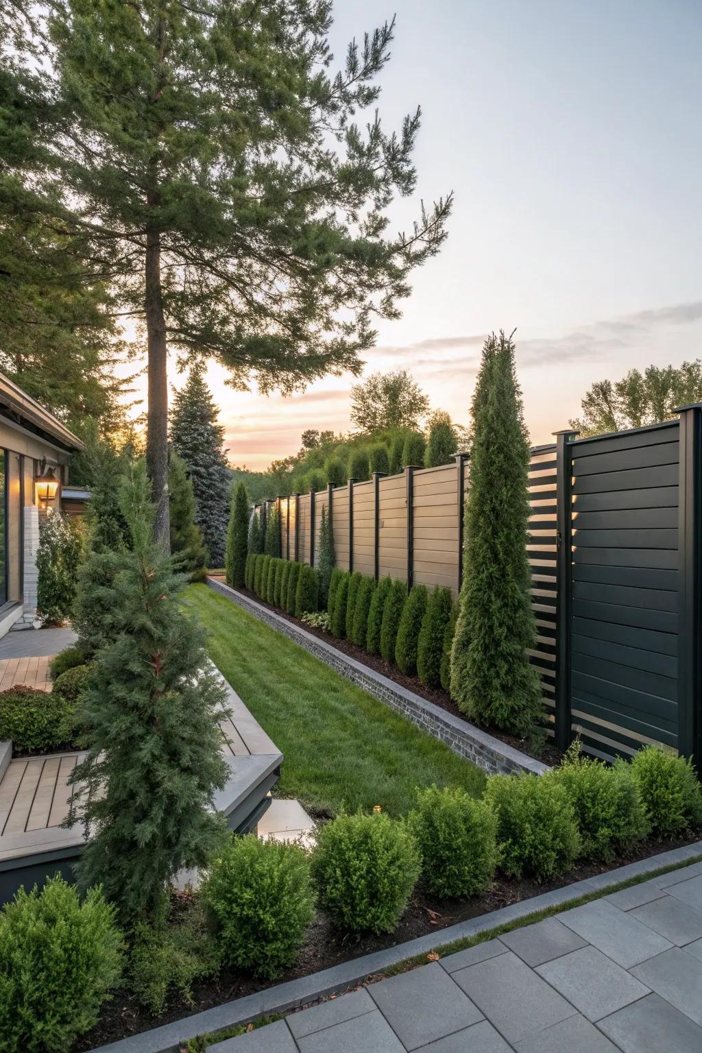 Privacy fencing introduces a hint of seclusion to your backyard oasis.
