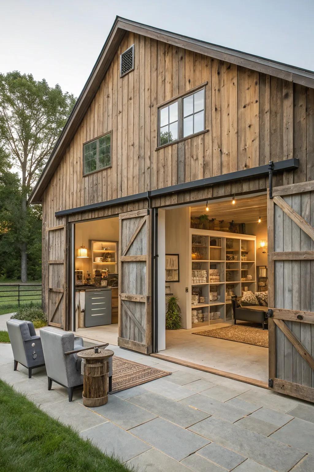 Mixed-use barns achieving a balance between practicality and versatility.