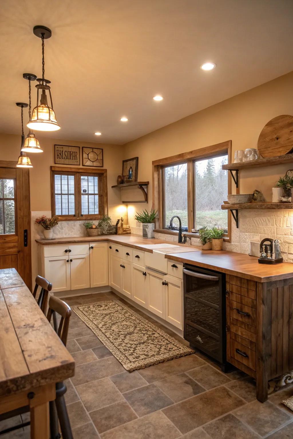 Muted and grounded shades provide a serene and adaptable backdrop.